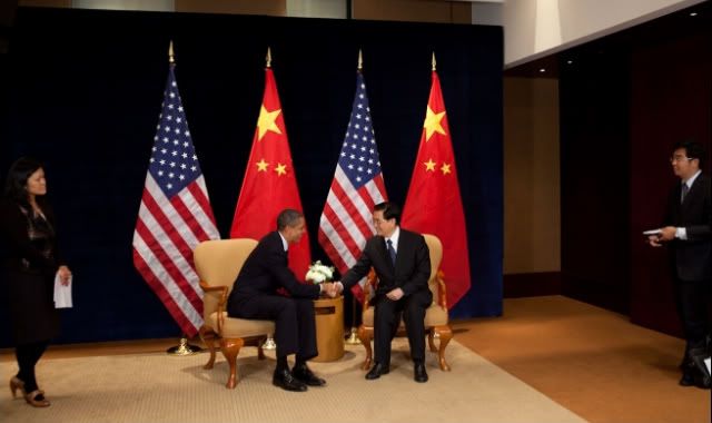 President Obama holds a bilateral meeting with President Hu Jintao of China in Seoul, Nov. 11, 2010