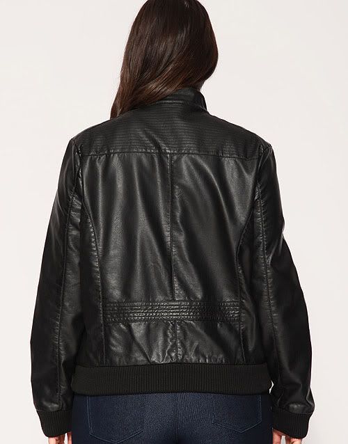 faux læderjakke plus size