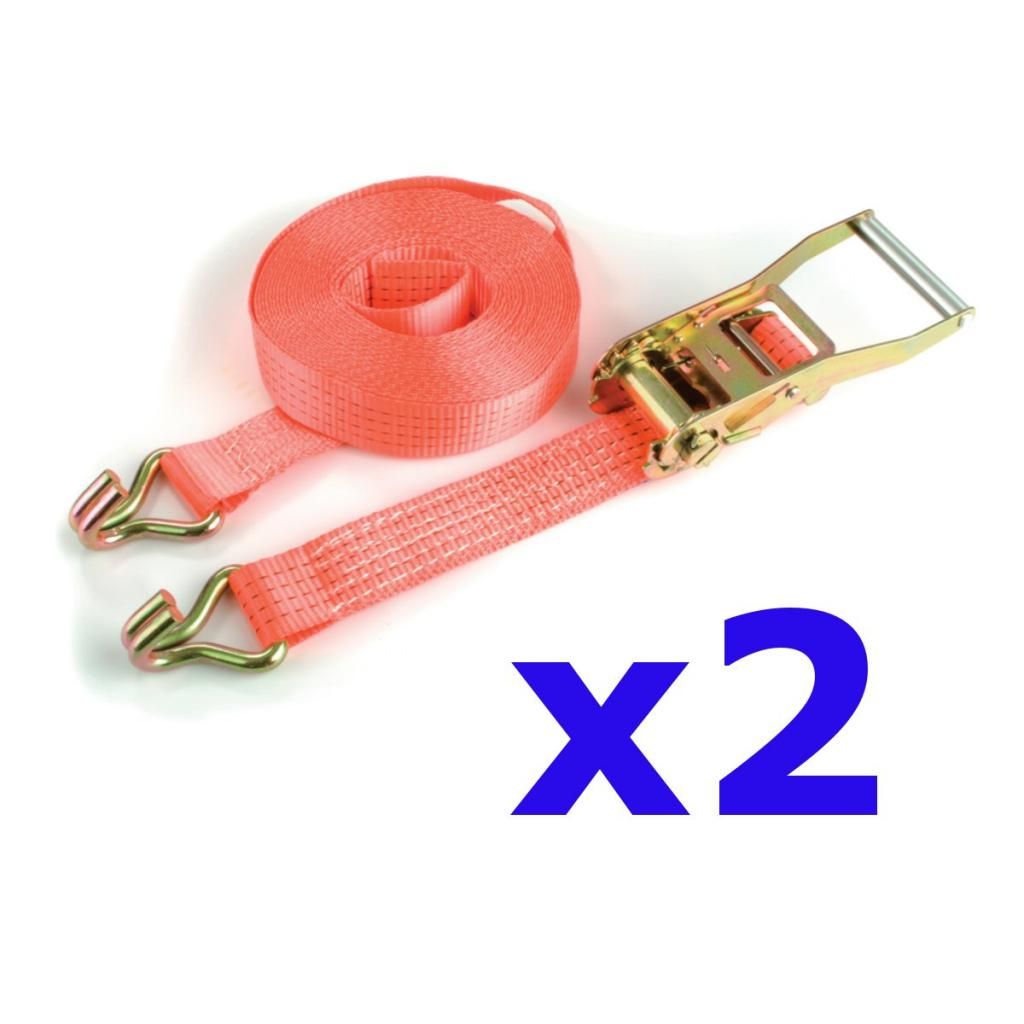 2 x Heavy Duty 5 TON x 10 Meter lashing ratchet straps, truck trailer load strap eBay