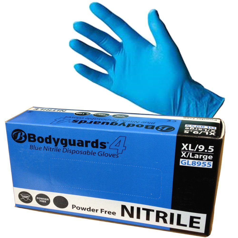 200 Bodyguard Powder Free Nitrile gloves, mechanics tatoo food