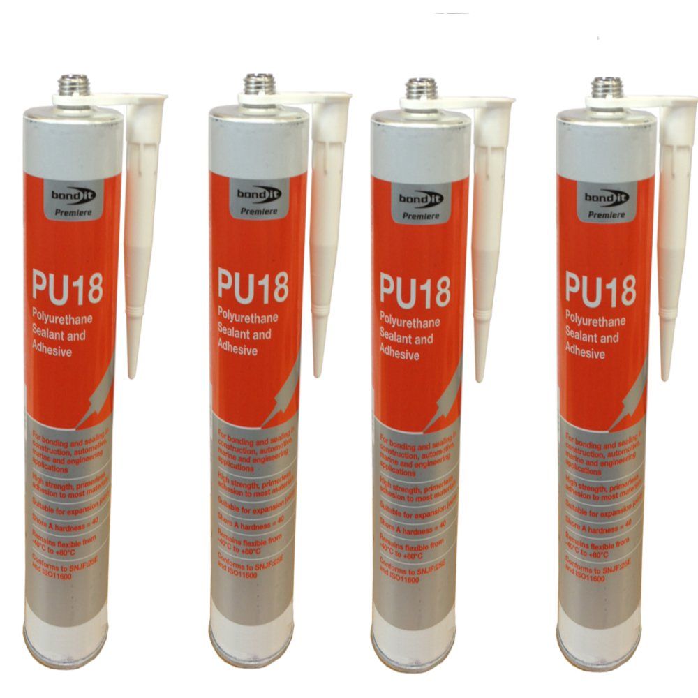 4 x PU18 High Strength Polyurethane adhesive sealant AUTO MARINE POND