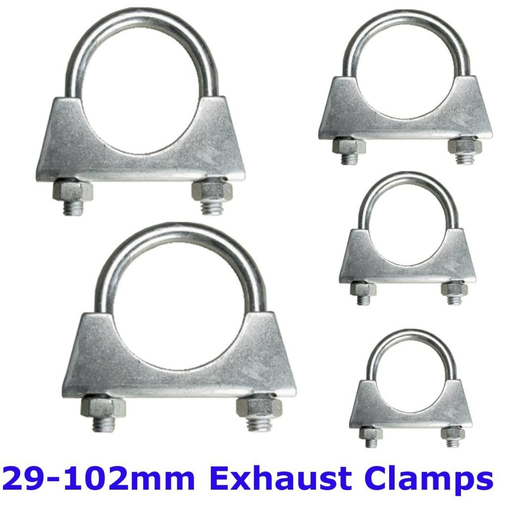 Auto exhaust clamps BZP U Bolt hose clamps aerial, pipe fixings 29