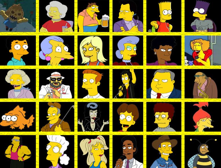 simpsons characters names