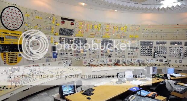 The control room of a nuclear power plant