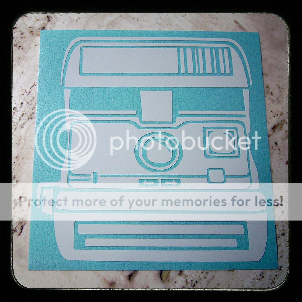 Camera Silhouette Sticker Vintage Style Instant Polaroid Die Cut Decal