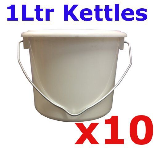 10 x 1 Litre Plastic paint kettles, 1 ltr paint kettle, 1L painting