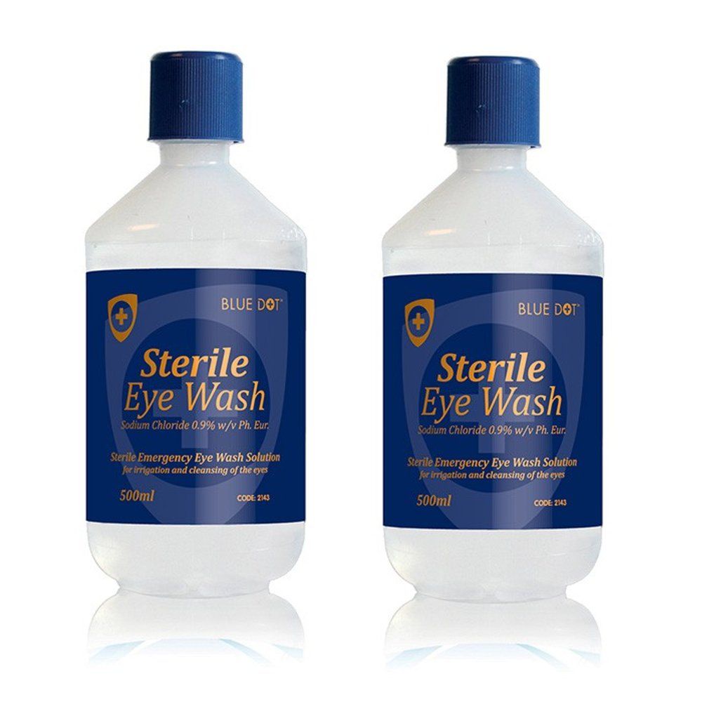 2 x 500ML Eye wash bottles, eye wash station refill bottles, fird aid eye wash eBay