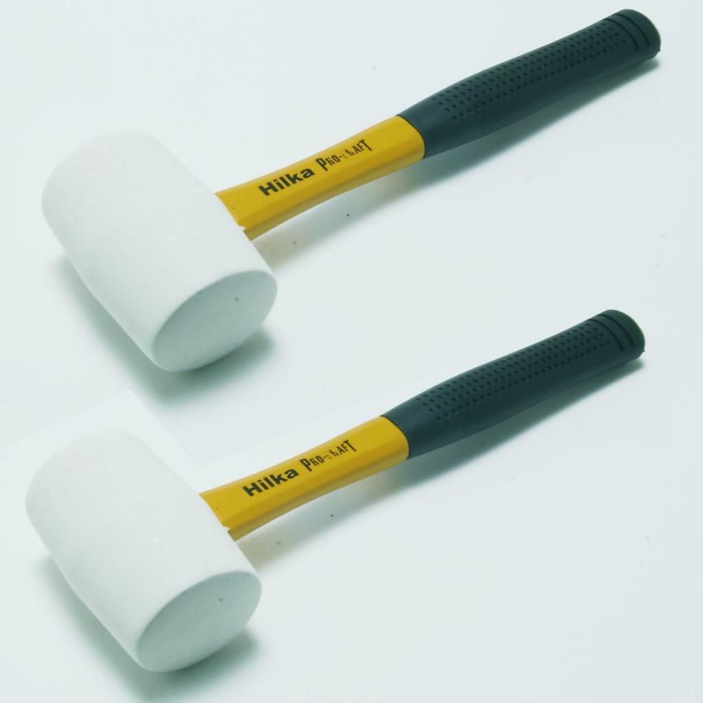 Fibreglass Shaft Hilka Pro Craft White Rubber Mallet
