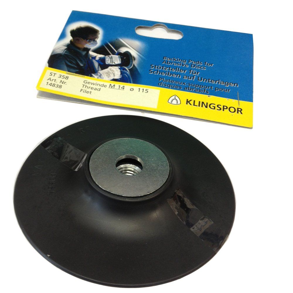 Klingspor 115mm Fibre discs with backing pad, professional sanding