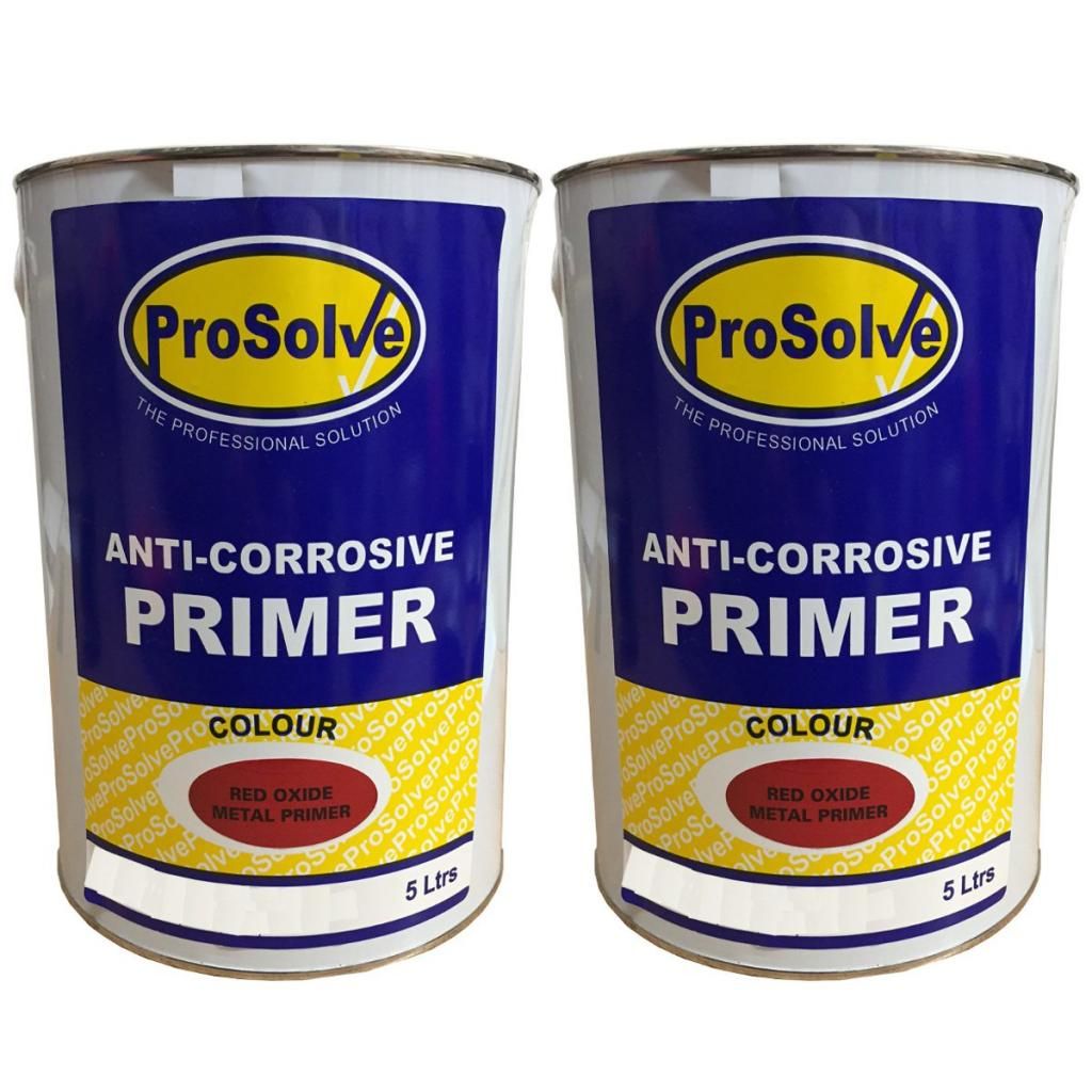 2 x 5LTR Red Oxide Anti corrosive Metal Primer Paint Industrial