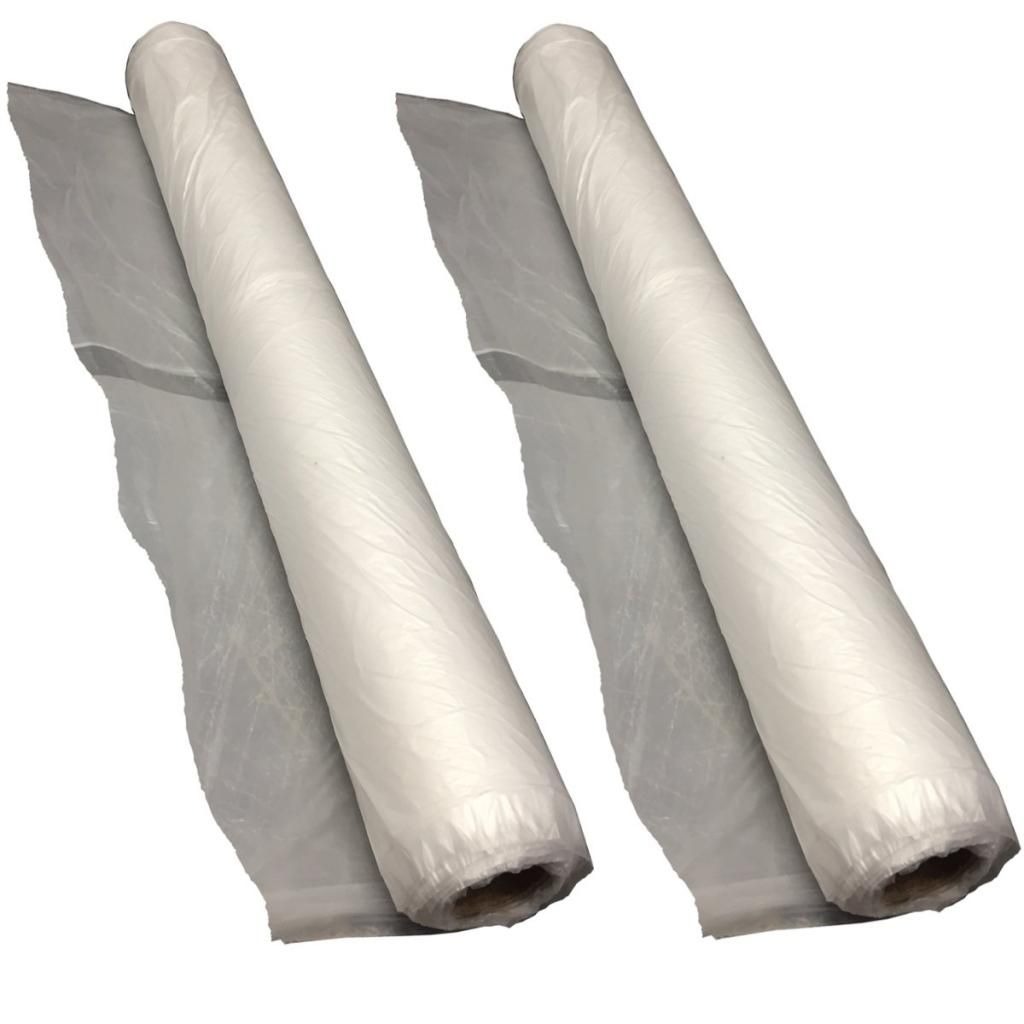 (PACK OF 2) Decorators plastic dust sheet rolls 2M x 50M furniture