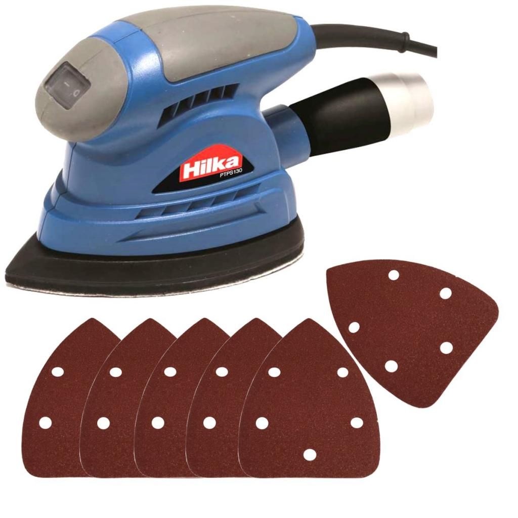 Hilka Mouse Style Electric Palm Sander with FREE Pack of Sanding Pads