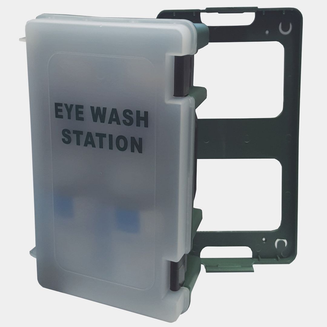 Wall Mount Emergency Eyewash Station Click Off Carry Case First Aid Eye ...